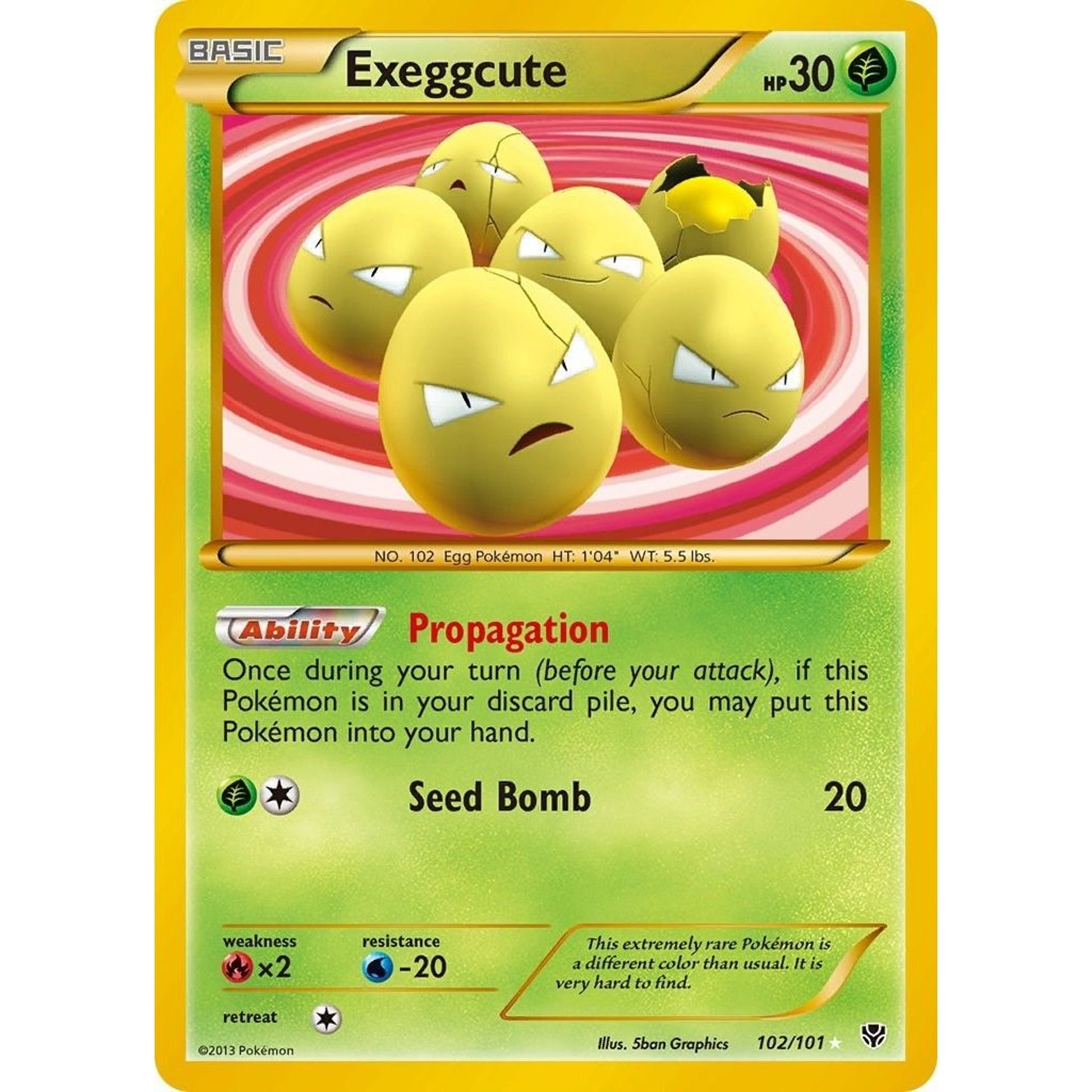 Image for Exeggcute (102 Secret Rare) (102/101) (PLB) - Pokemon