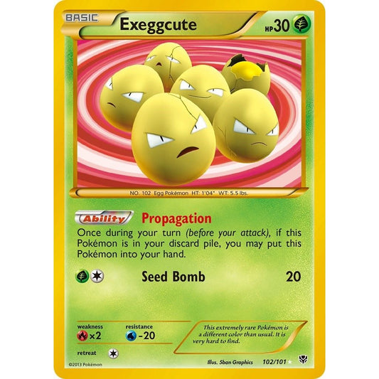 Image for Exeggcute (102 Secret Rare) (102/101) (PLB) - Pokemon