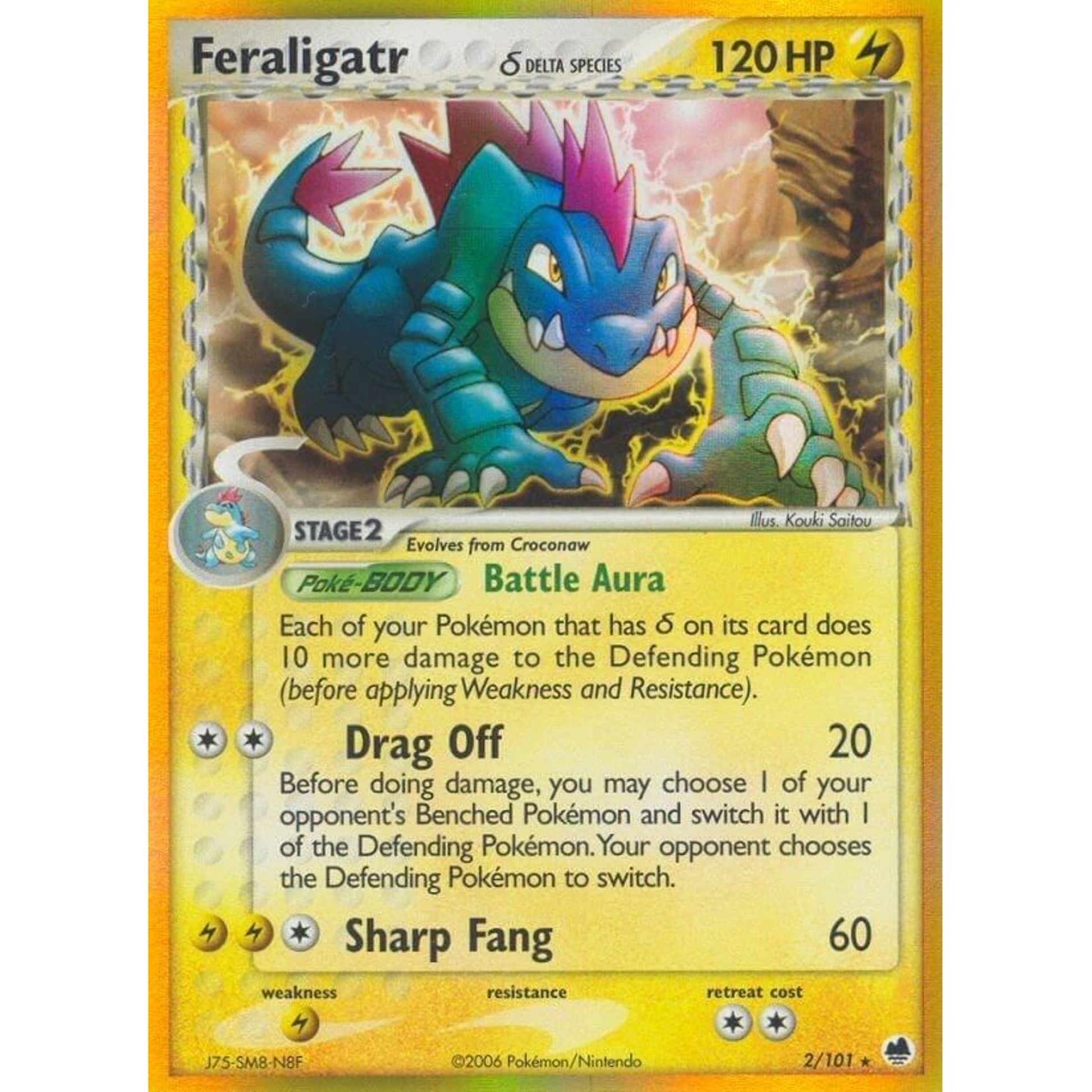 Image for Feraligatr (Delta Species) (2/101) (DF) - Pokemon