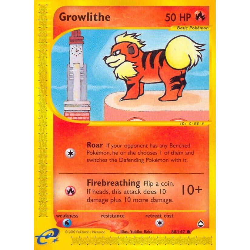 Image for Growlithe (80) (080/147) (AQ) - Pokemon