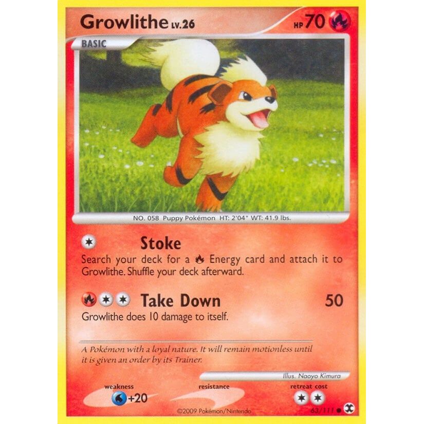 Image for Growlithe (63/111) (RR) - Pokemon