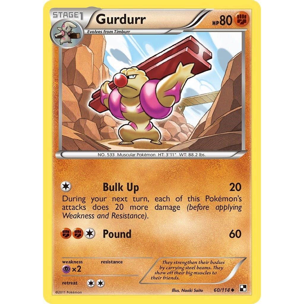 Image for Gurdurr (60/114) (BLW) - Pokemon