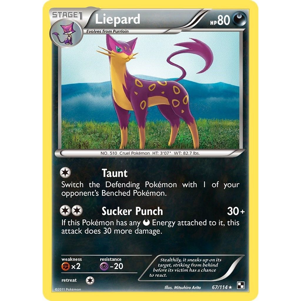 Image for Liepard (67/114) (BLW) - Pokemon
