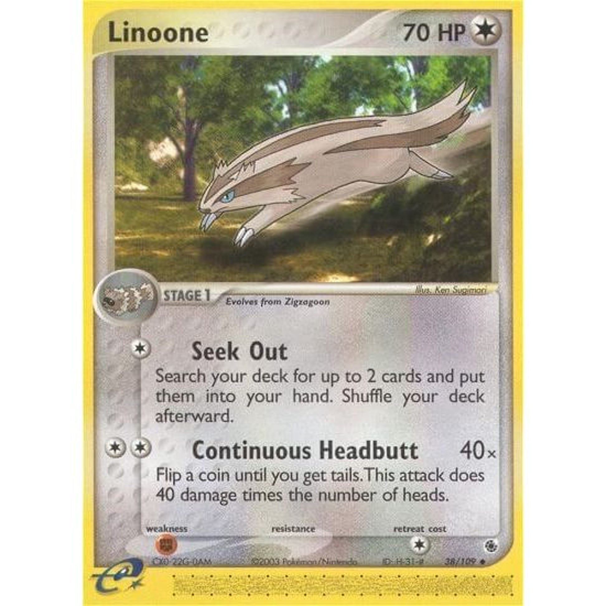 Image for Linoone (38/109) (RS) - Pokemon
