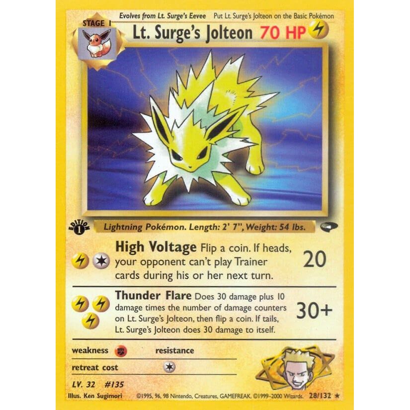 Image for Lt. Surge's Jolteon (028/132) (G2) - Pokemon