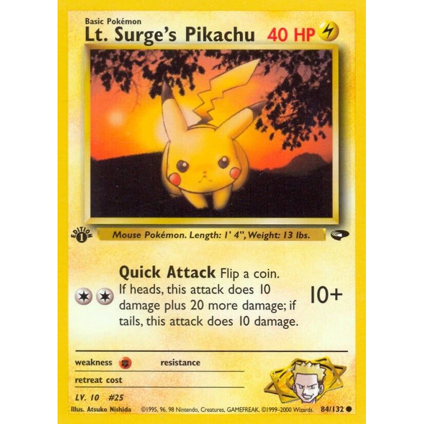 Image for Lt. Surge's Pikachu (084/132) (G2) - Pokemon