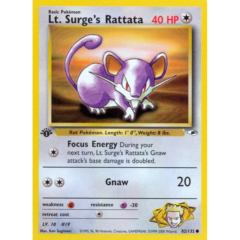 Image for Lt. Surge's Rattata (082/132) (G1) - Pokemon