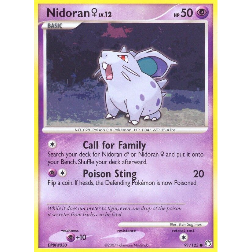 Image for Nidoran F (91/123) (MT) - Pokemon