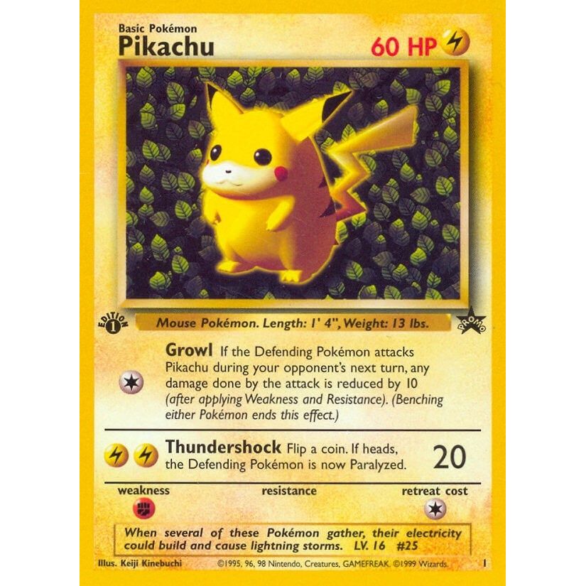 Image for Pikachu (1) (Misprint) (01/53) (PR) - Pokemon
