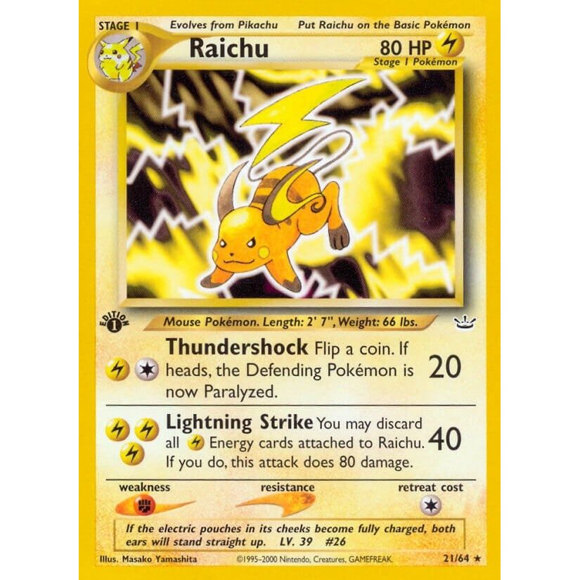 Image for Raichu (21/64) (N3) - Pokemon