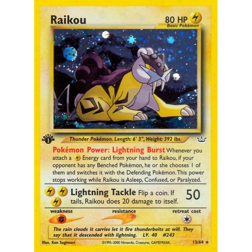 Image for Raikou (13) (13/64) (N3) - Pokemon