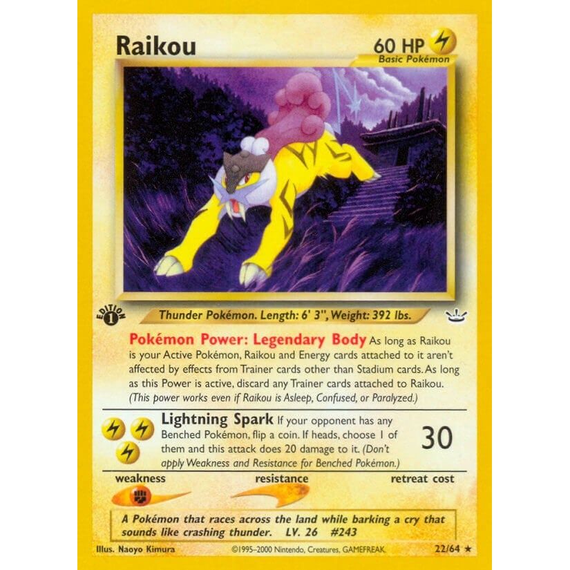 Image for Raikou (22) (22/64) (N3) - Pokemon