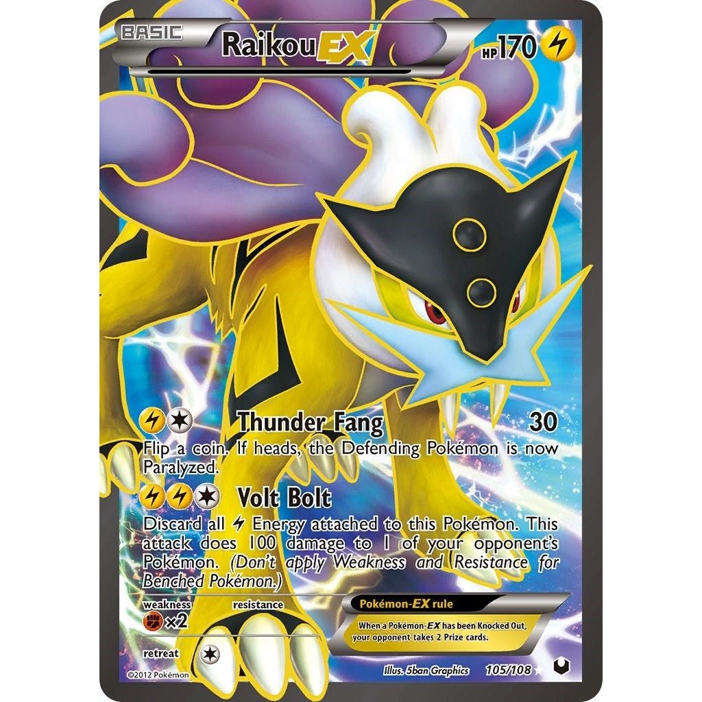 Image for Raikou EX (105 Full Art) (105/108) (DEX) - Pokemon