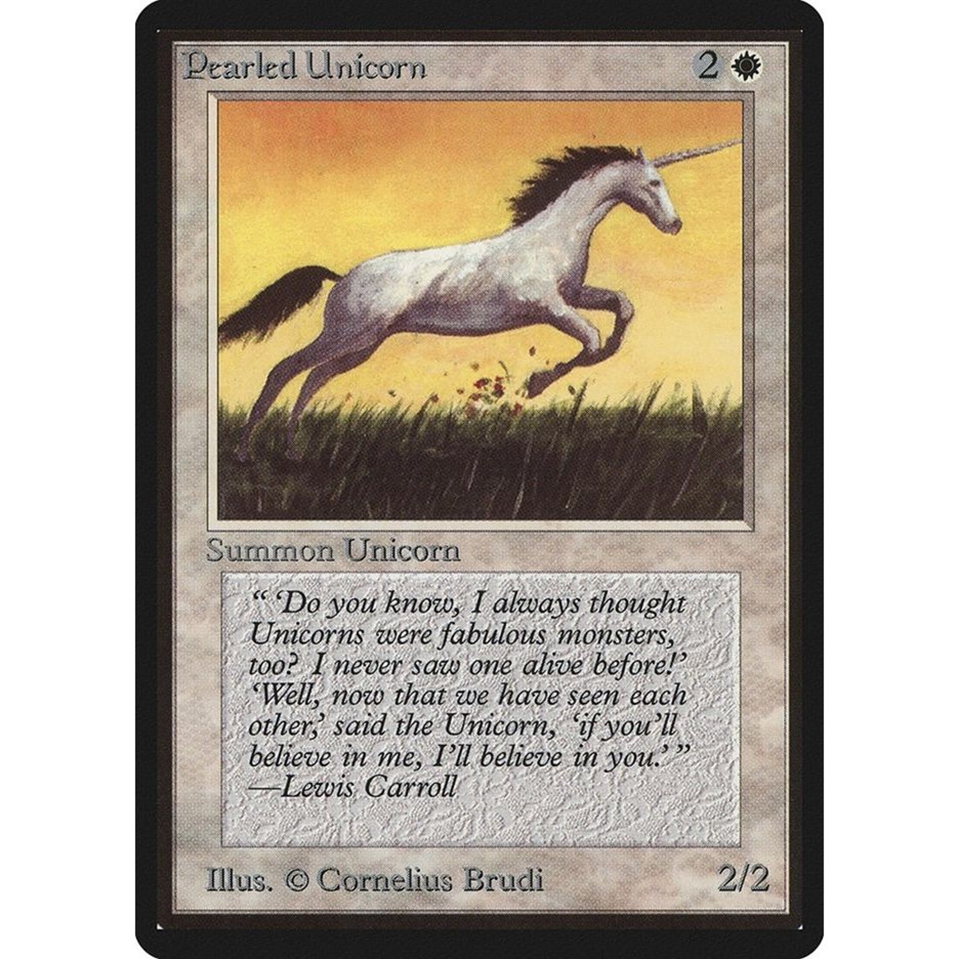 Image for Pearled Unicorn (LEB) - Magic: The Gathering