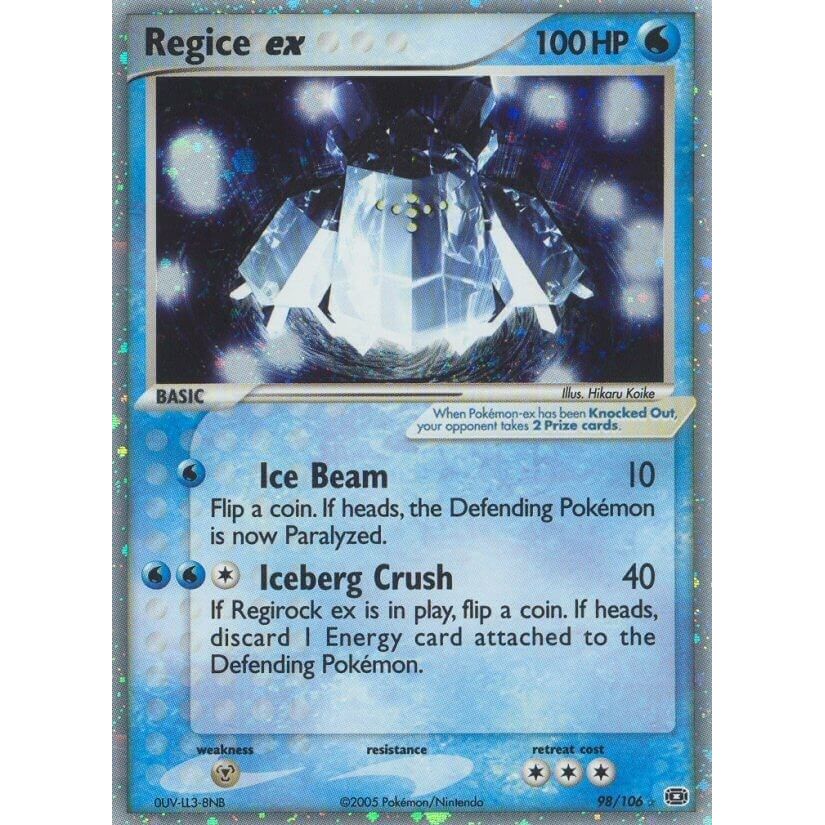 Image for Regice ex (98/106) (EM) - Pokemon