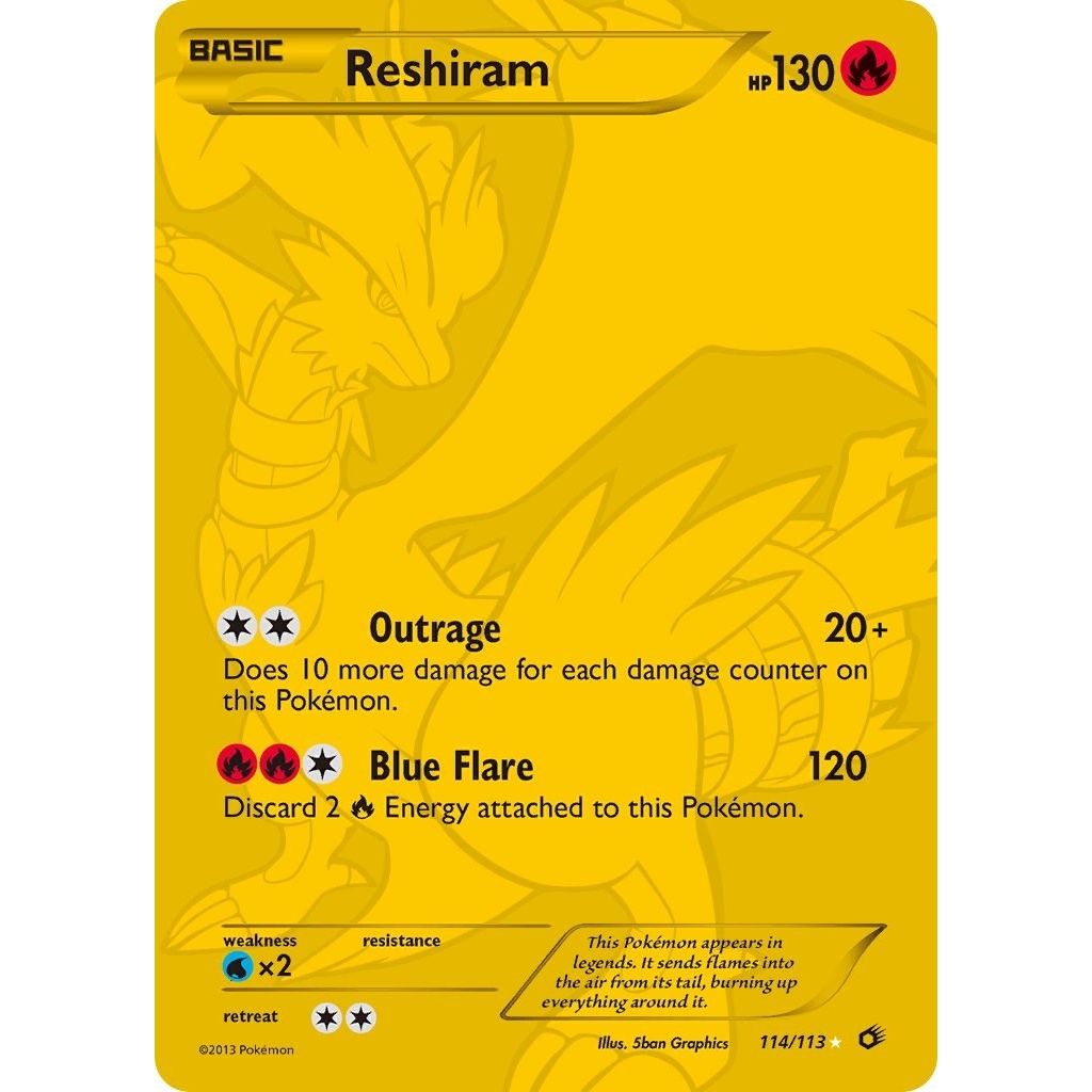 Image for Reshiram (114 Full Art Secret Rare) (114/113) (LTR) - Pokemon