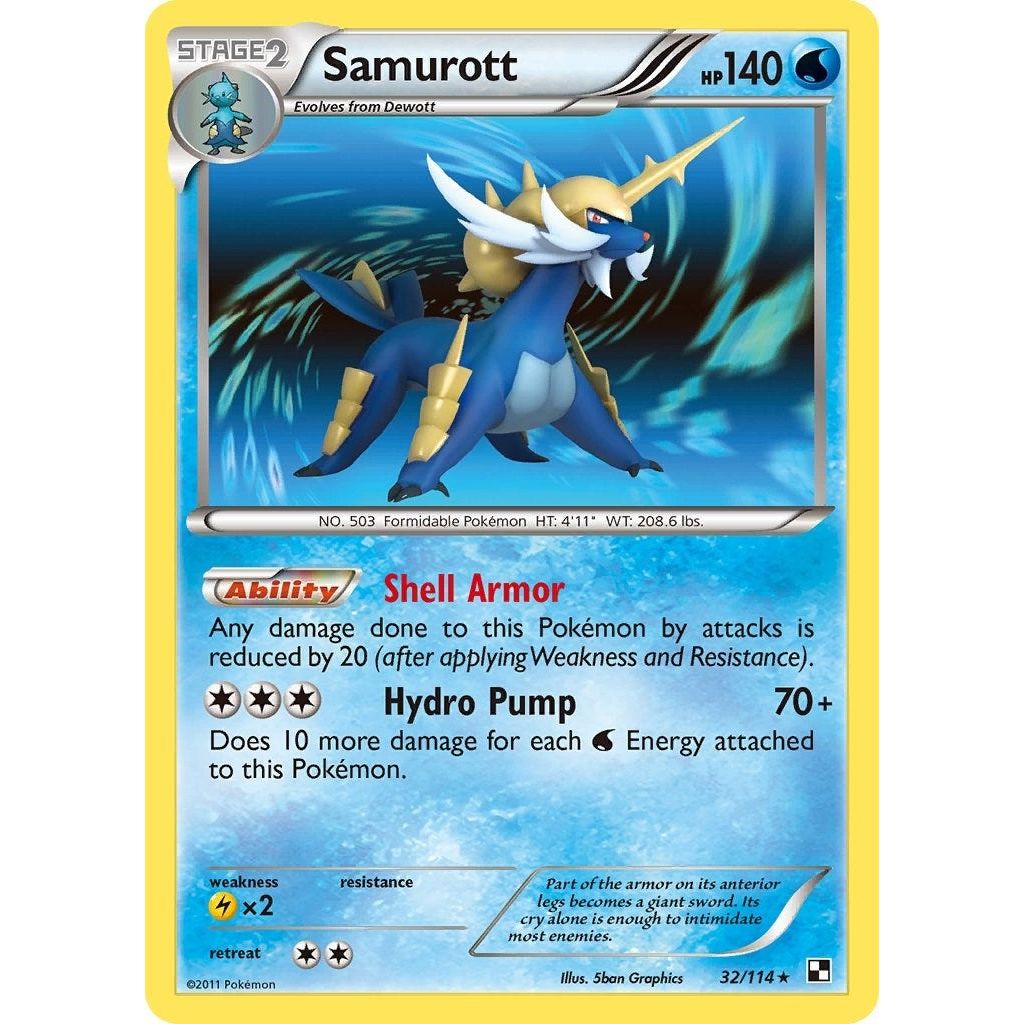 Image for Samurott (32) (32/114) (BLW) - Pokemon
