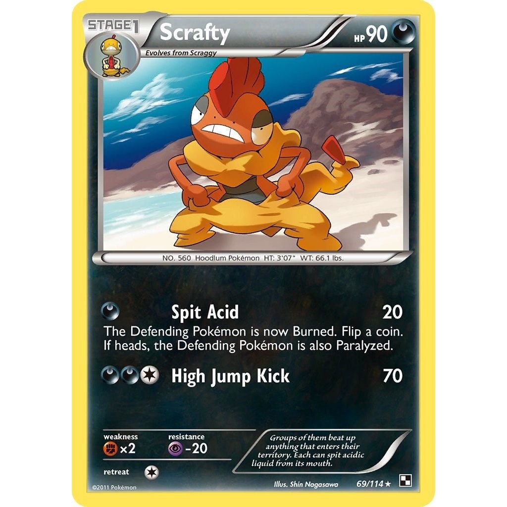 Image for Scrafty (69/114) (BLW) - Pokemon