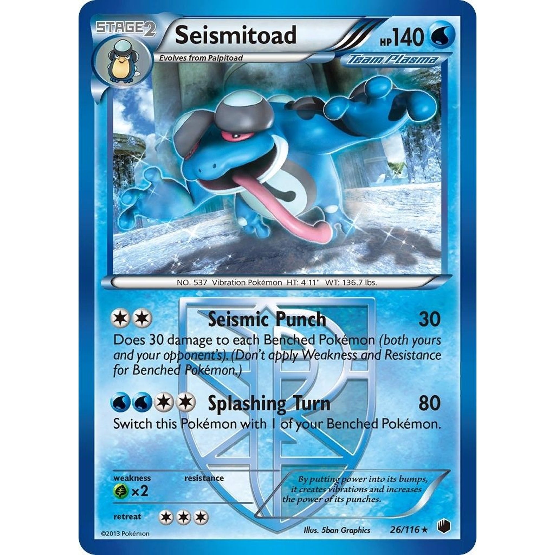 Image for Seismitoad (Team Plasma) (26/116) (PLF) - Pokemon