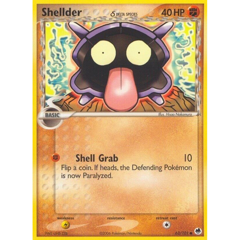 Image for Shellder (Delta Species) (63/101) (DF) - Pokemon