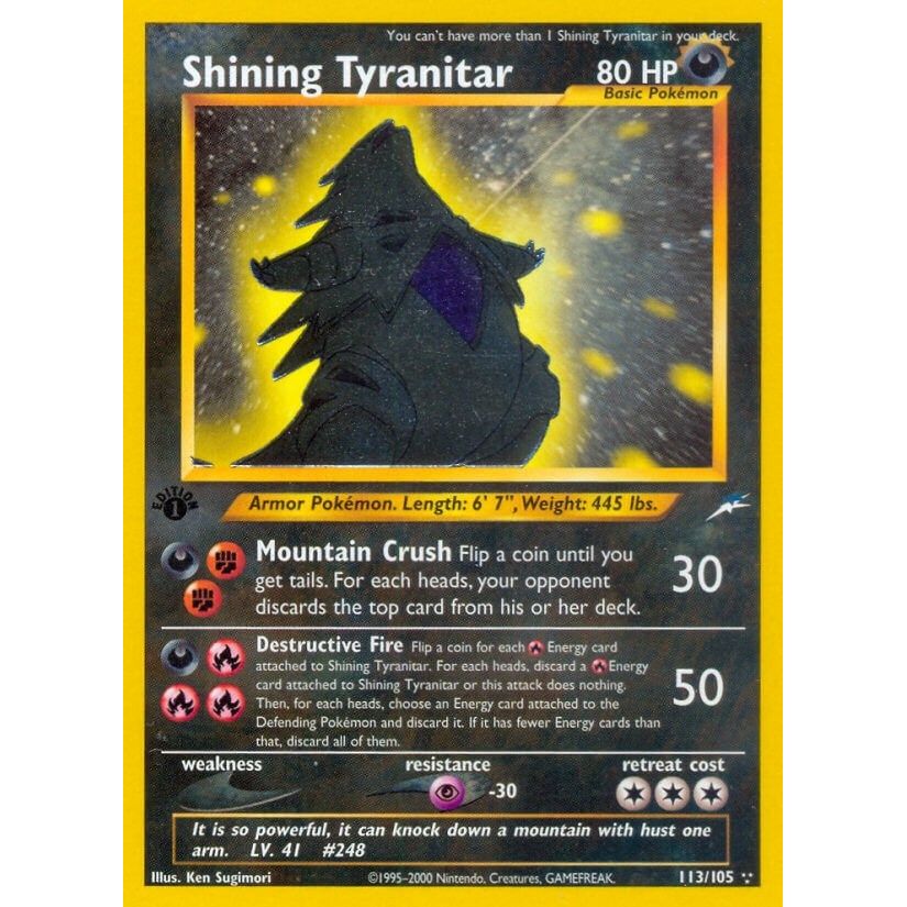 Image for Shining Tyranitar (113/105) (N4) - Pokemon