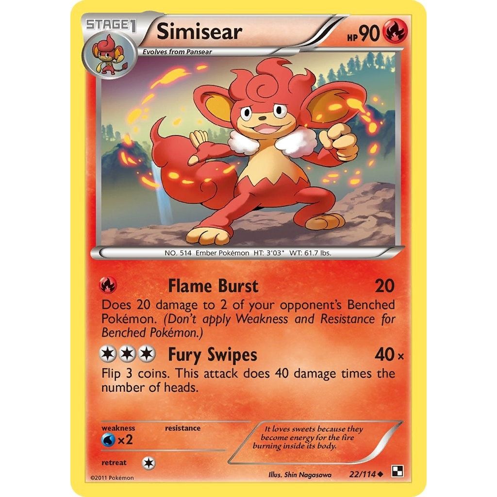 Image for Simisear (22/114) (BLW) - Pokemon