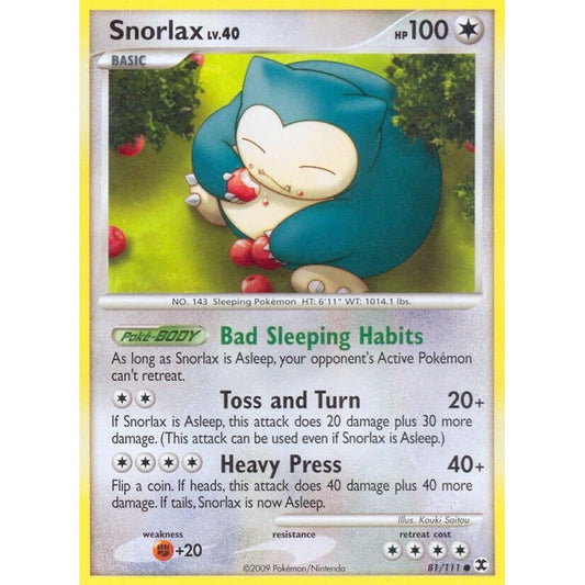 Image for Snorlax (81) (81/111) (RR) - Pokemon