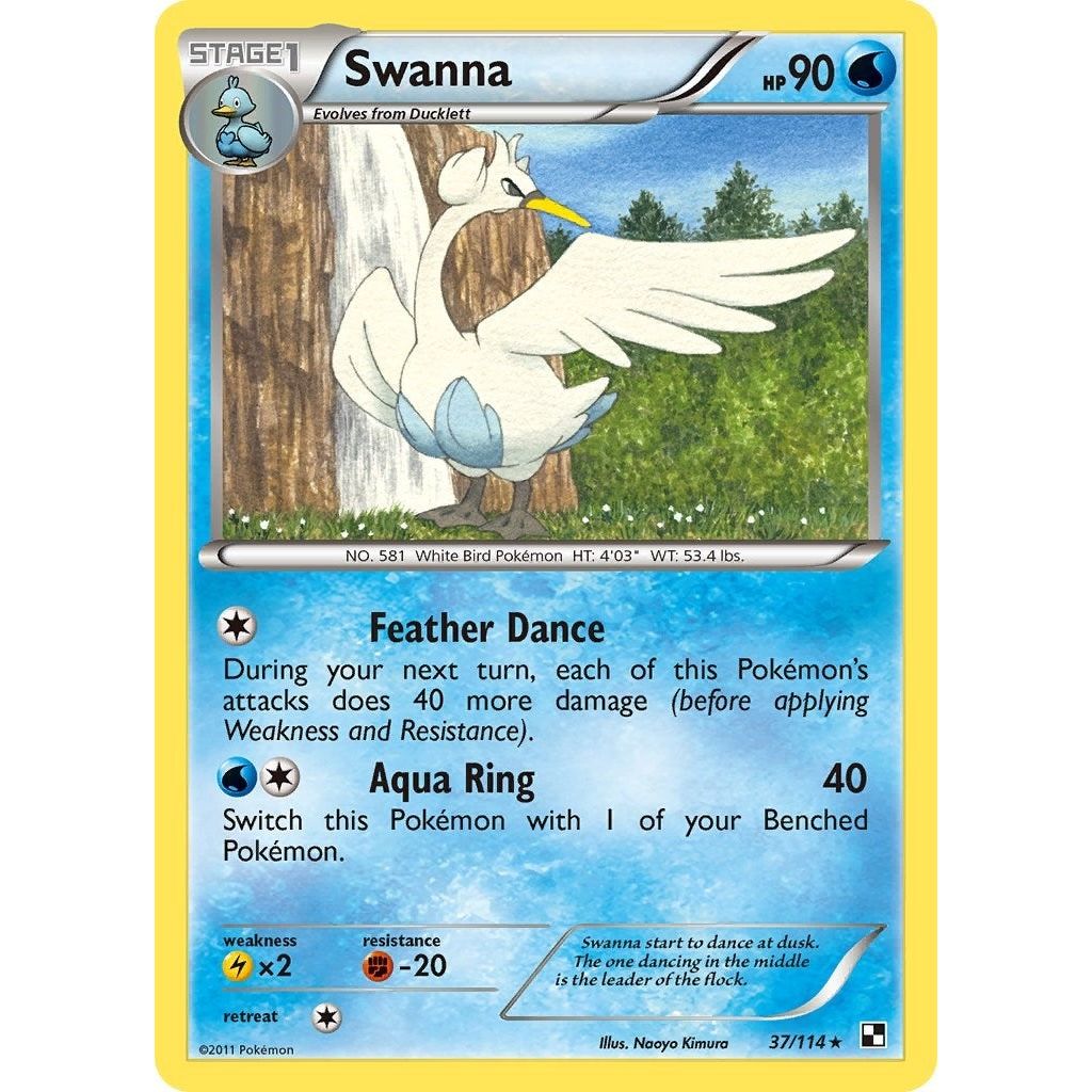 Image for Swanna (37/114) (BLW) - Pokemon