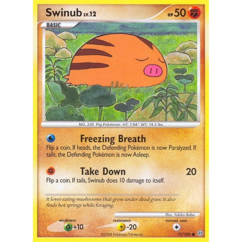 Image for Swinub (77/100) (SF) - Pokemon