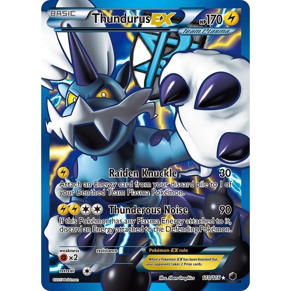 Image for Thundurus EX (Team Plasma) (110 Full Art) (110/116) (PLF) - Pokemon