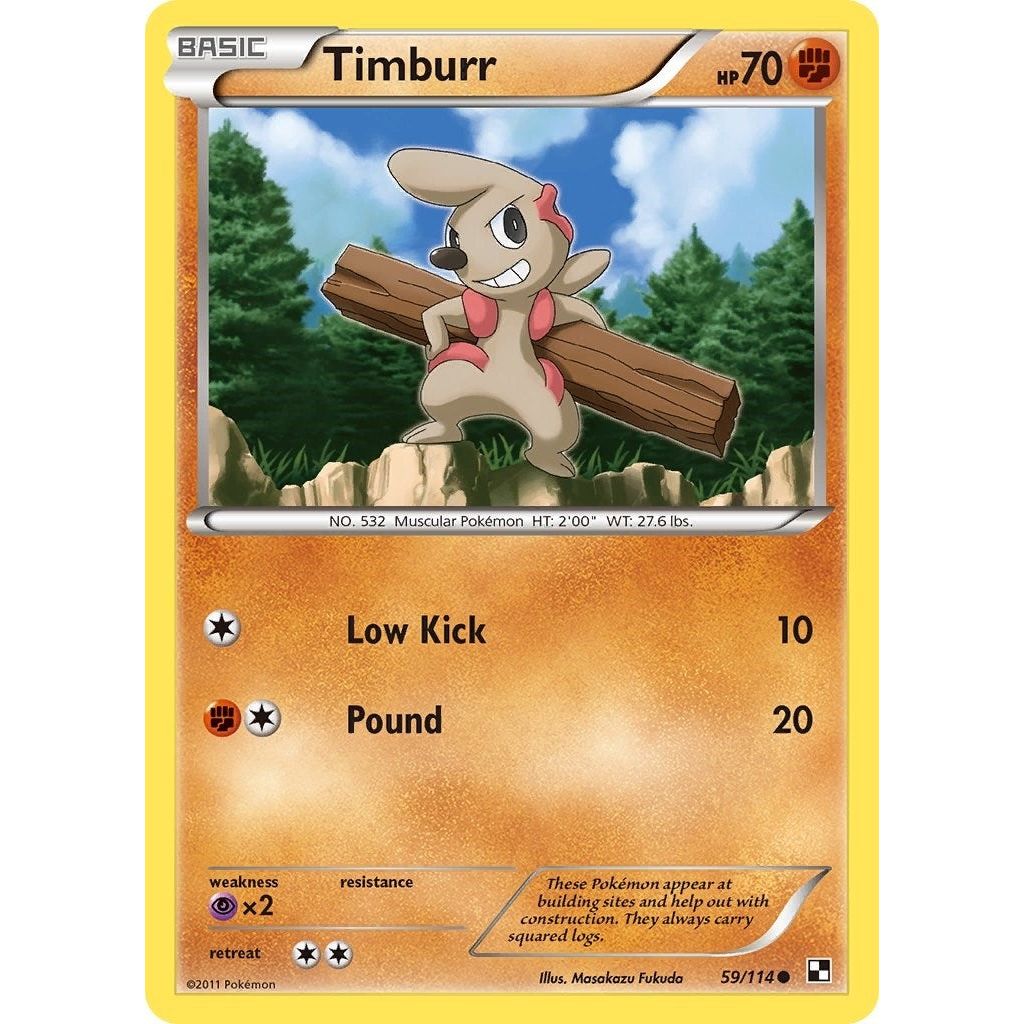 Image for Timburr (59) (59/114) (BLW) - Pokemon