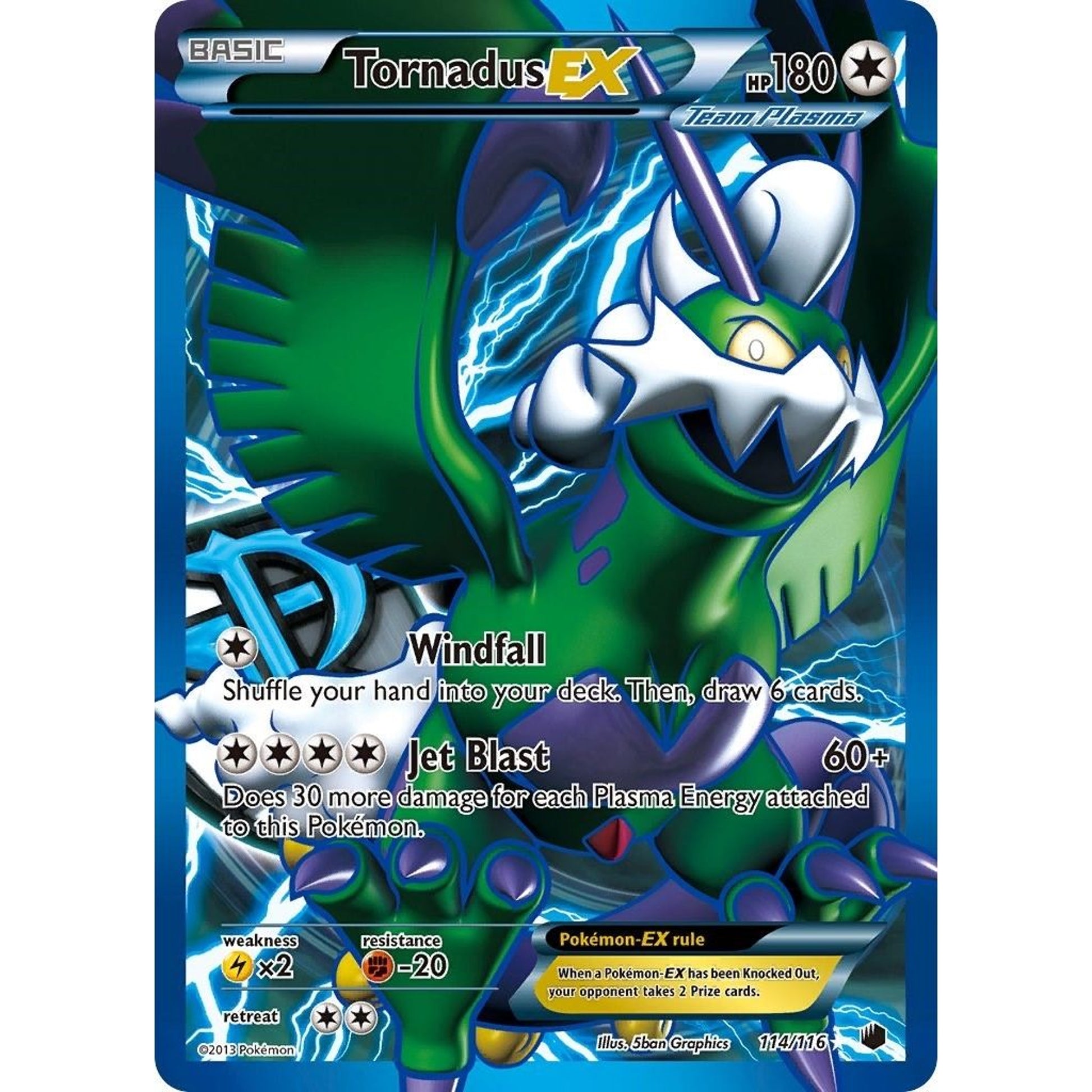Image for Tornadus EX (Team Plasma) (114 Full Art) (114/116) (PLF) - Pokemon