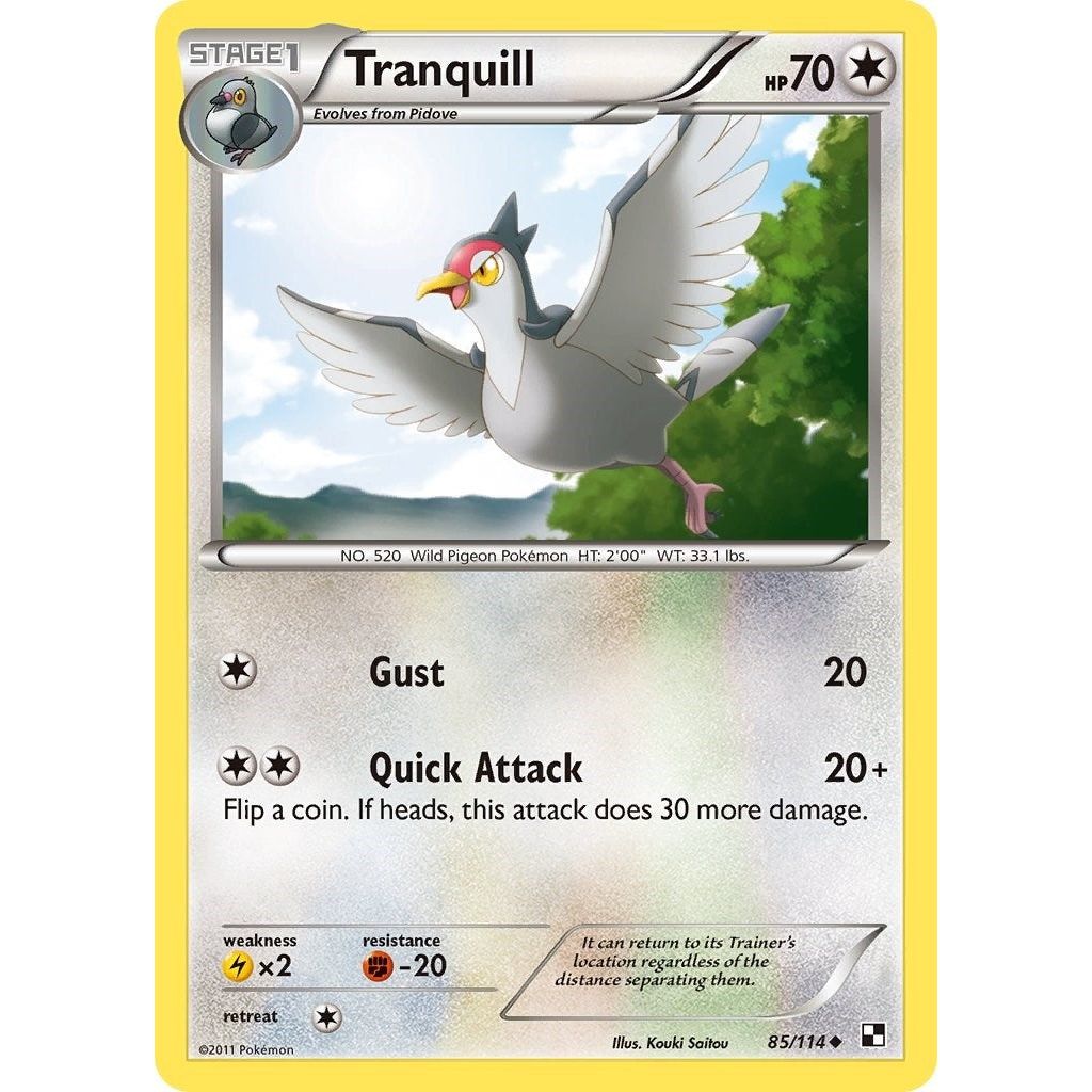 Image for Tranquill (85/114) (BLW) - Pokemon