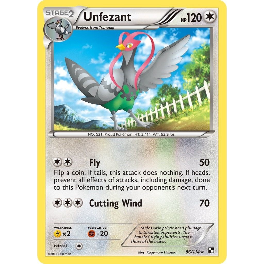 Image for Unfezant (86/114) (BLW) - Pokemon