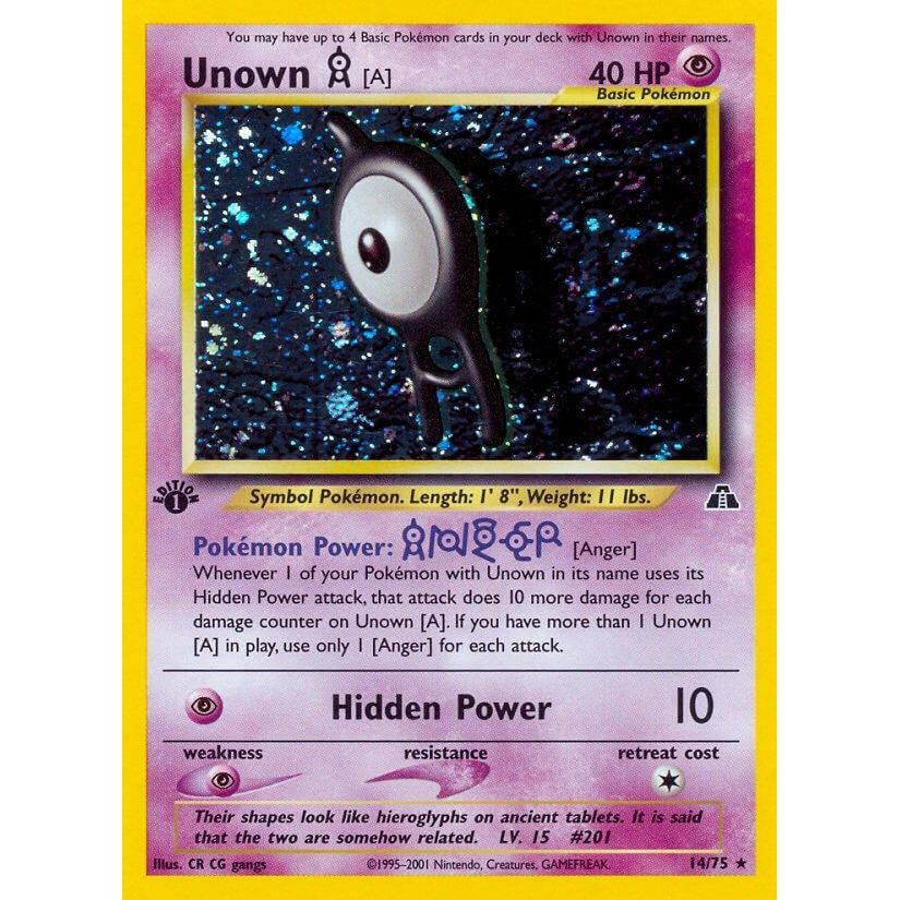 Image for Unown [A] (14) (14/75) (N2) - Pokemon