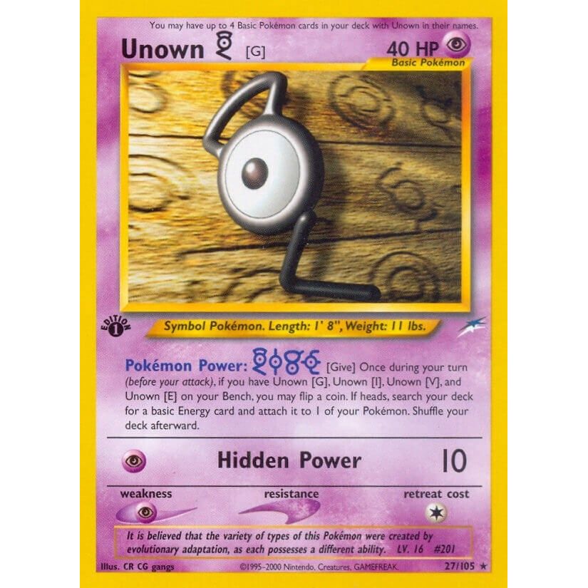 Image for Unown [G] (027/105) (N4) - Pokemon