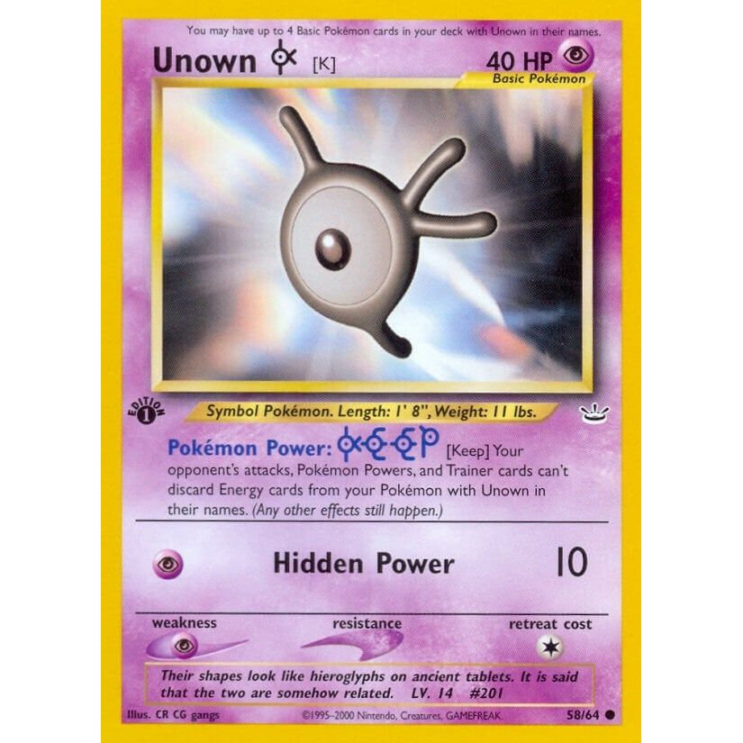 Image for Unown [K] (58/64) (N3) - Pokemon