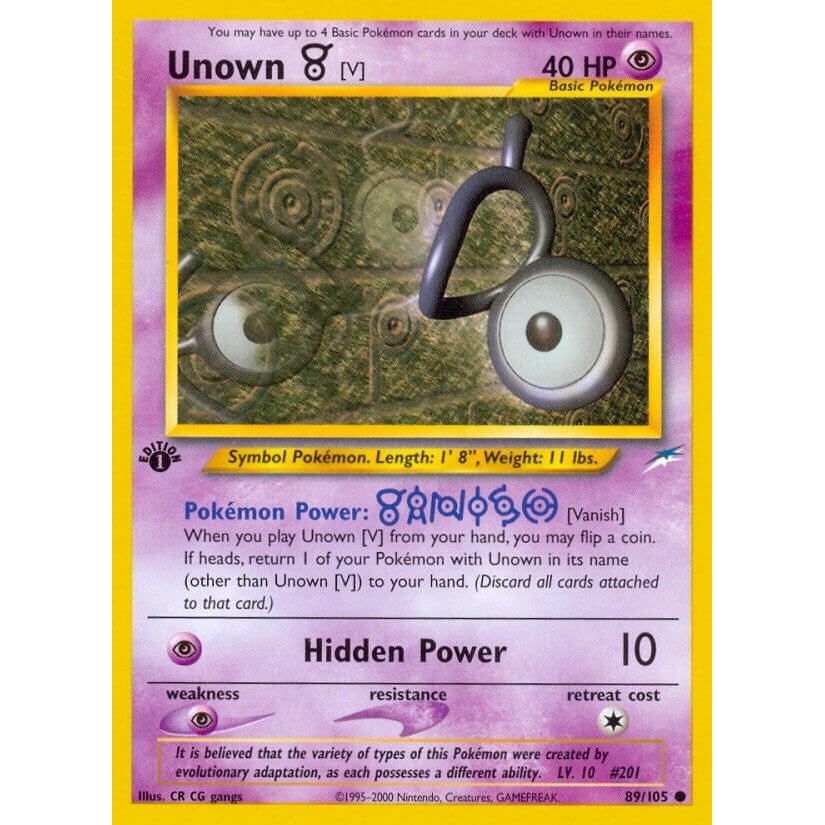 Image for Unown [V] (089/105) (N4) - Pokemon