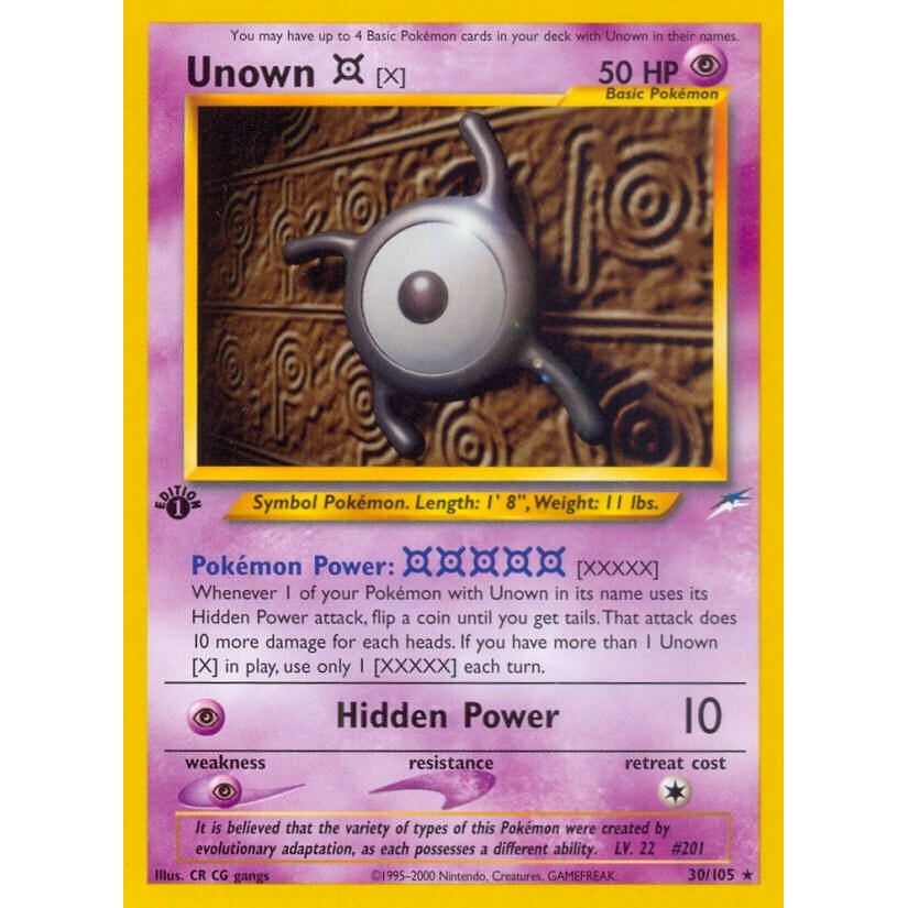 Image for Unown [X] (030/105) (N4) - Pokemon