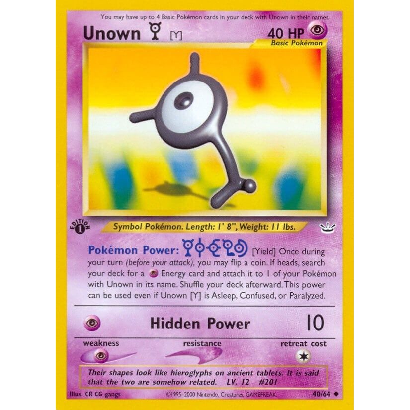 Image for Unown [Y] (40/64) (N3) - Pokemon