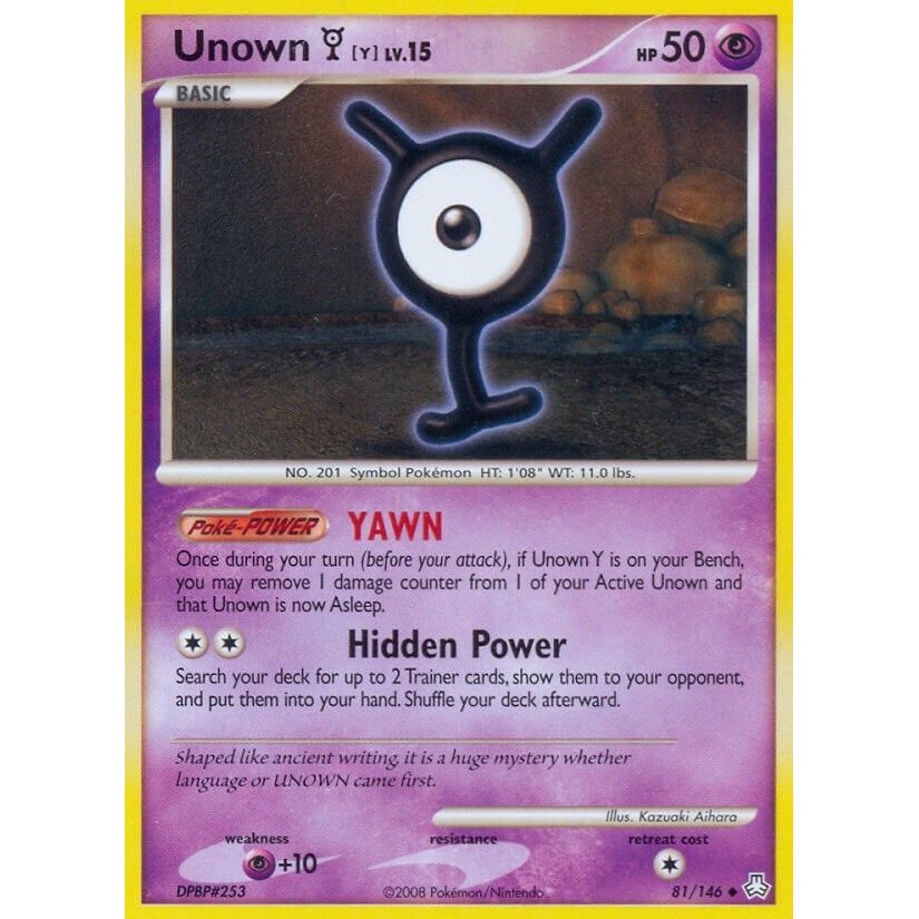 Image for Unown (Y) (81/146) (LA) - Pokemon