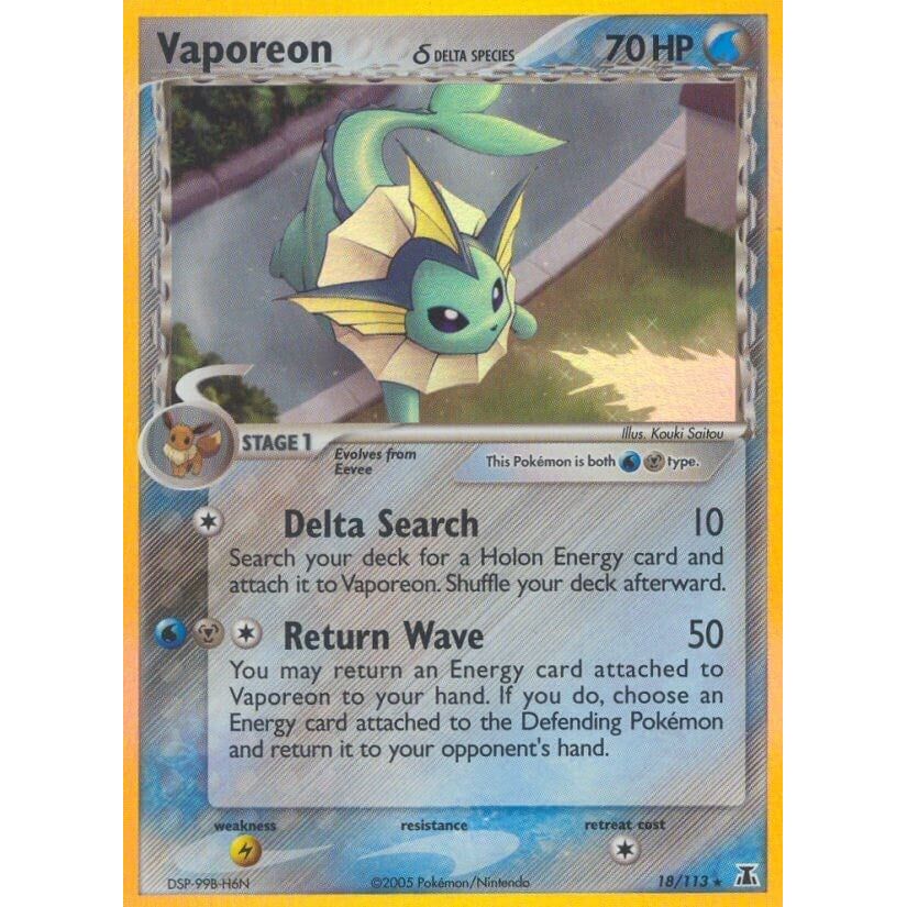 Image for Vaporeon (Delta Species) (18/113) (DS) - Pokemon