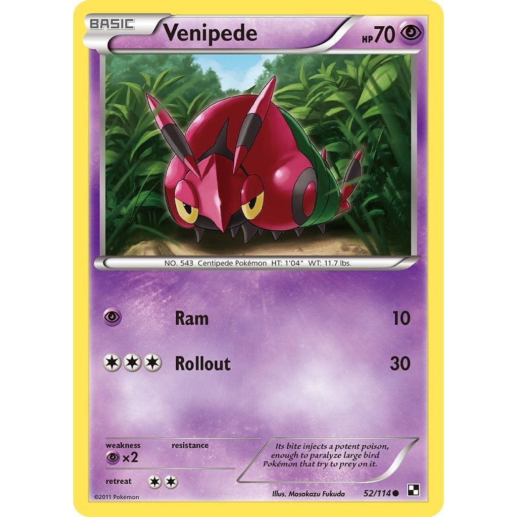 Image for Venipede (52/114) (BLW) - Pokemon