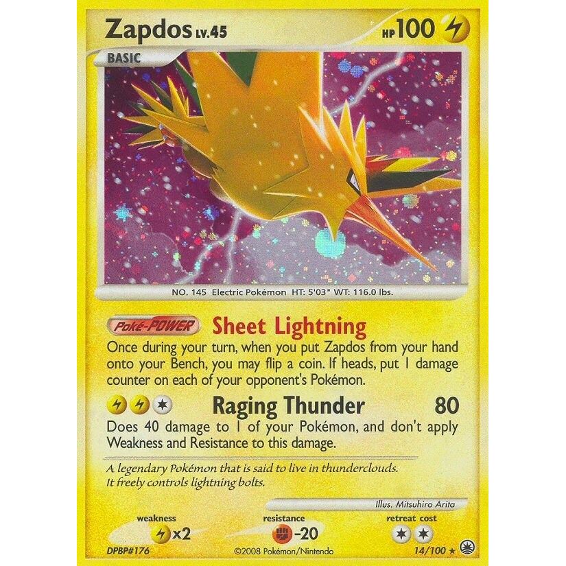 Image for Zapdos (14/100) (MD) - Pokemon
