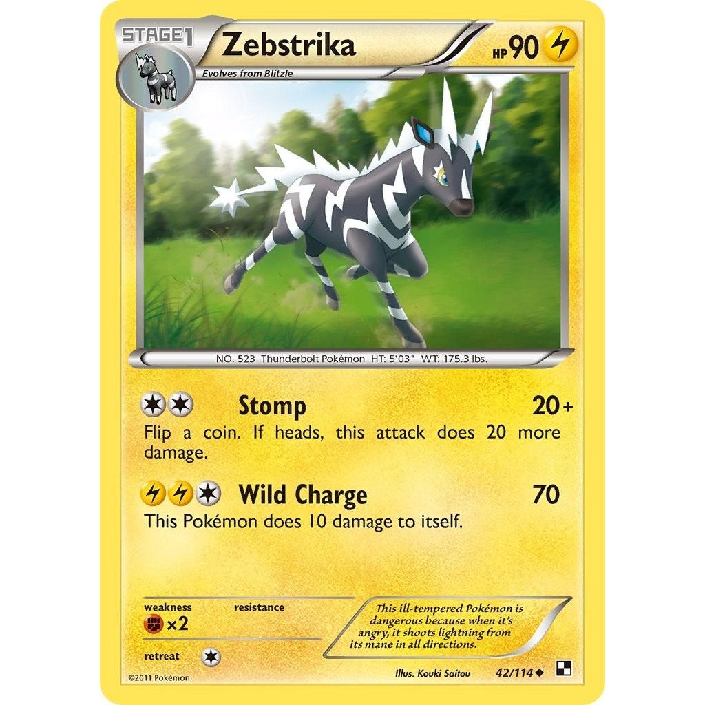 Image for Zebstrika (42) (42/114) (BLW) - Pokemon