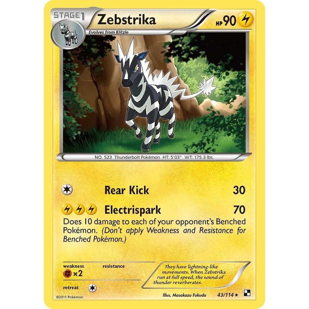 Image for Zebstrika (43) (43/114) (BLW) - Pokemon