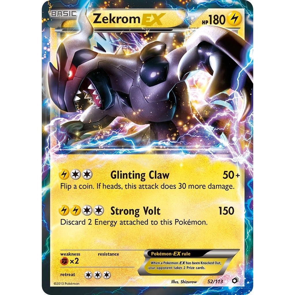 Image for Zekrom EX (52/113) (LTR) - Pokemon