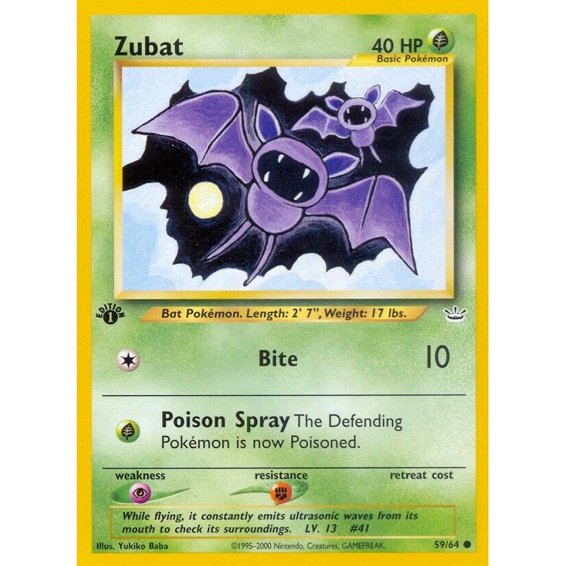 Image for Zubat (59/64) (N3) - Pokemon