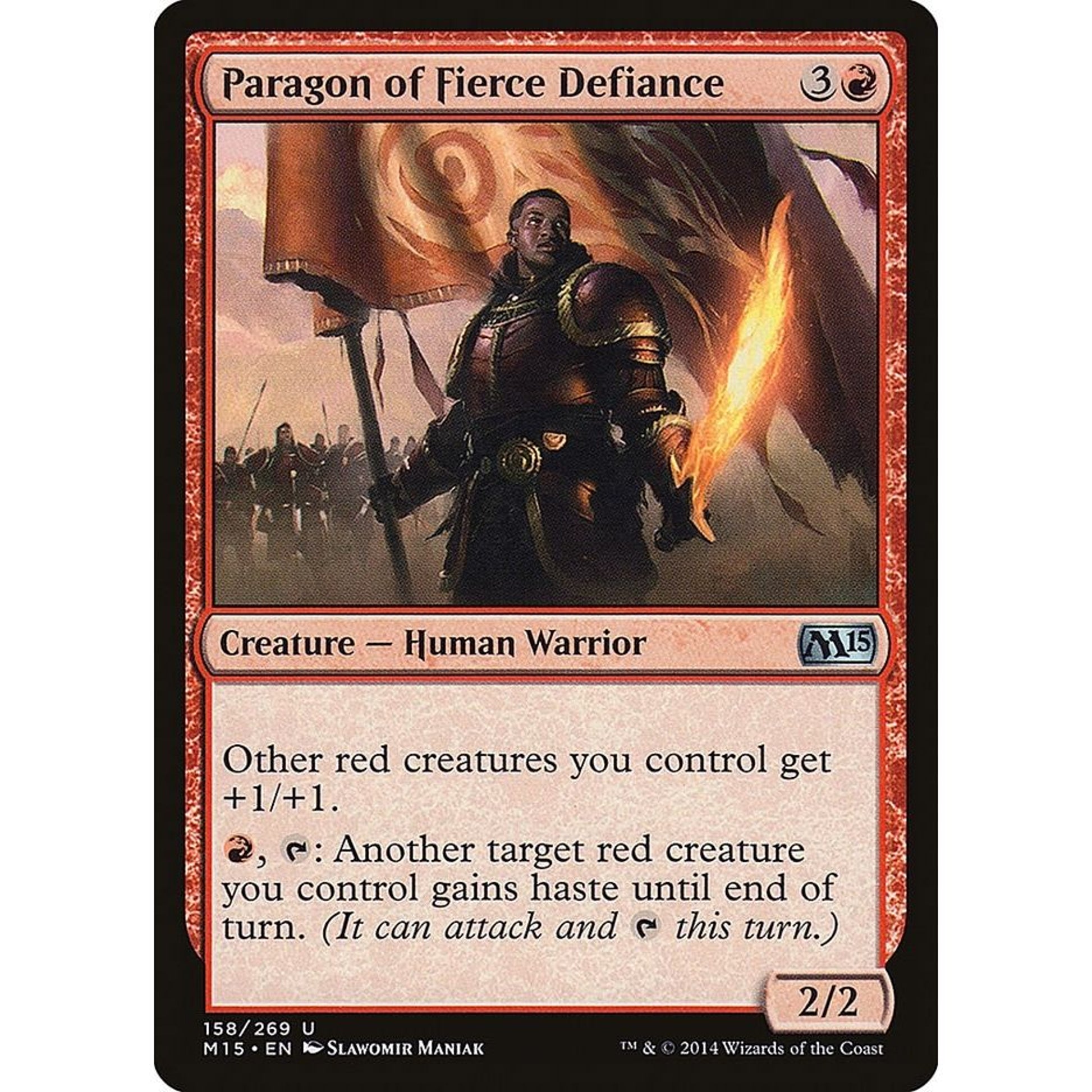 Image for Paragon of Fierce Defiance (158) (M15) - Magic: The Gathering