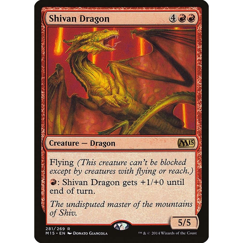 Image for Shivan Dragon (281) (M15) - Magic: The Gathering